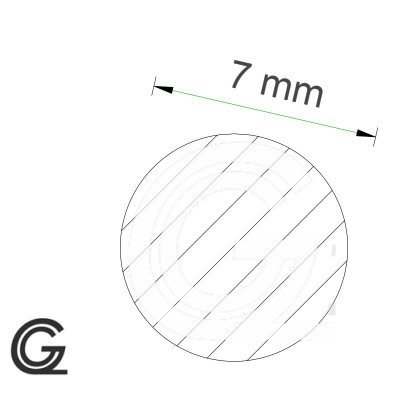 EPDM rubber rondsnoer wit | FDA keur | Ø 7 mm | Per meter